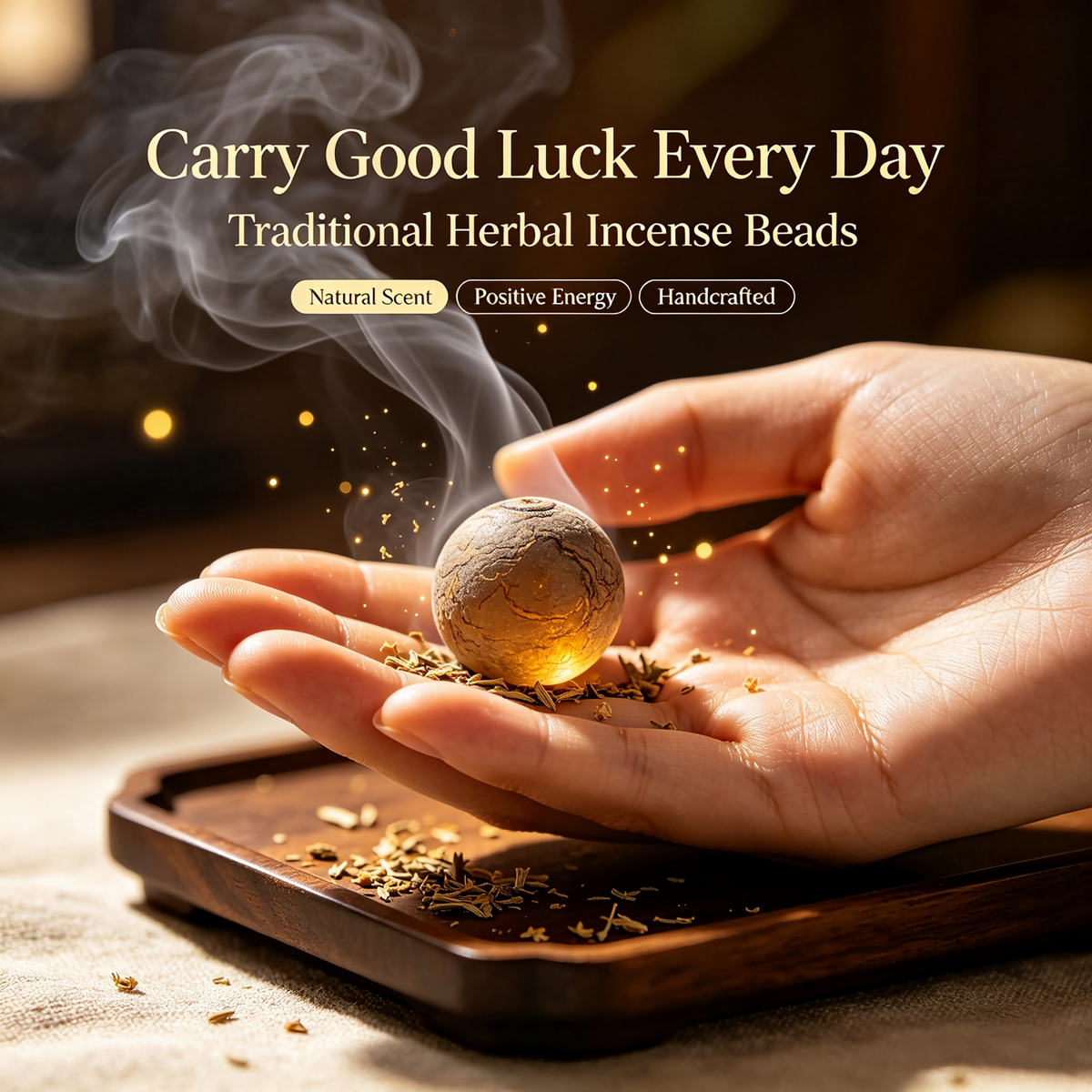 Handmade Chinese Incense Beads for Good Fortune