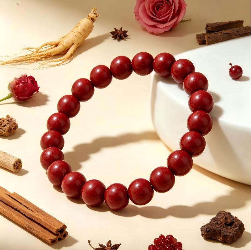 Traditional Chinese Herbal Incense Beads, Natural Handcrafted Aroma Bracelet