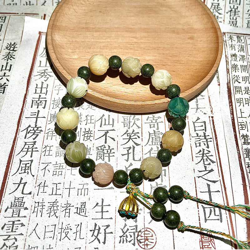 财神莲花菩提中药手串