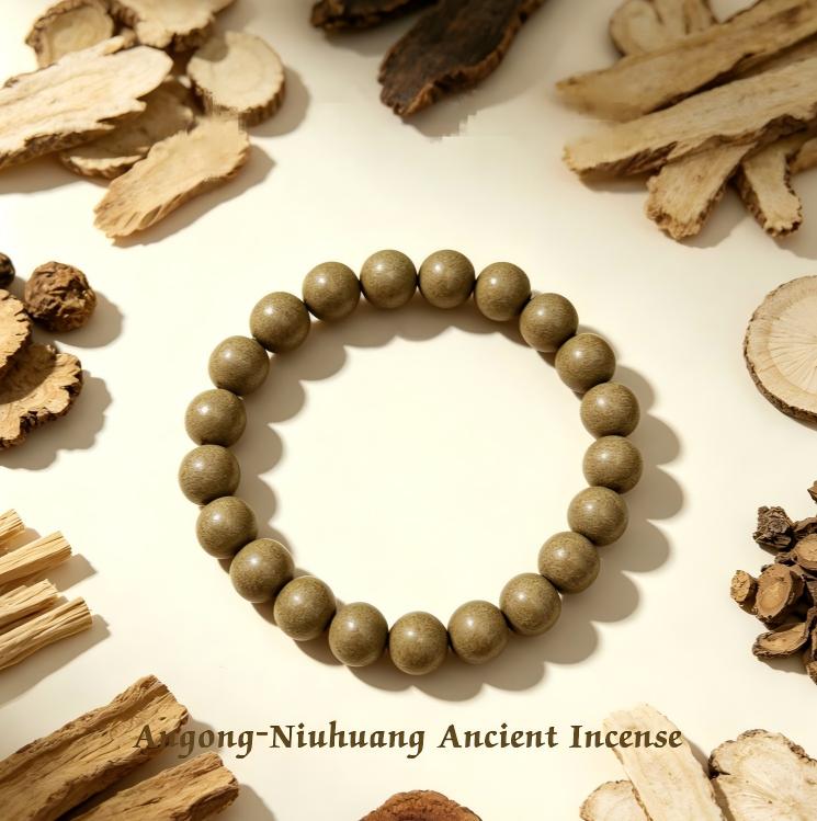 Traditional Chinese Herbal Incense Beads, Natural Handcrafted Aroma Bracelet