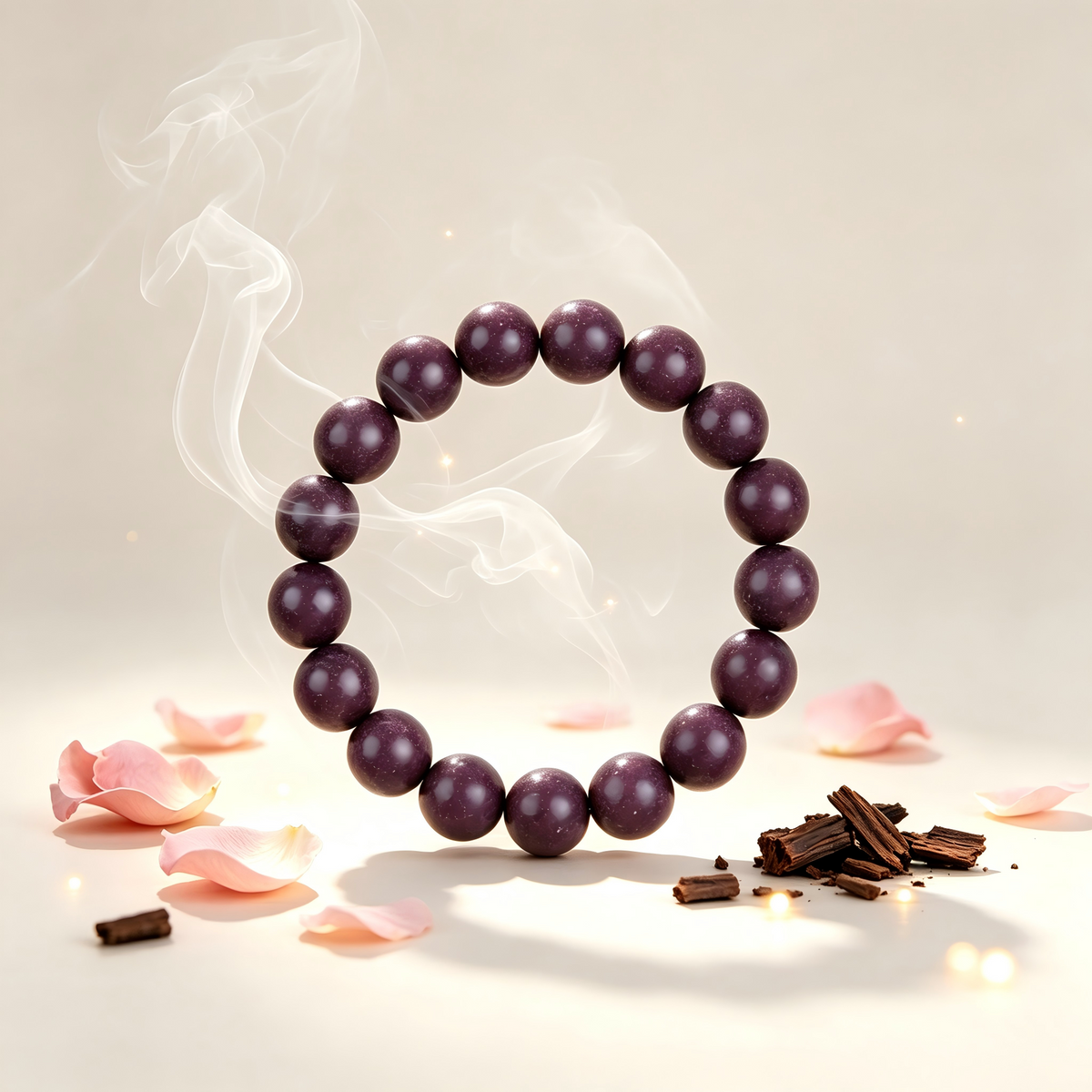 Rose & Sandalwood Aromatherapy Herbal Bead Bracelet