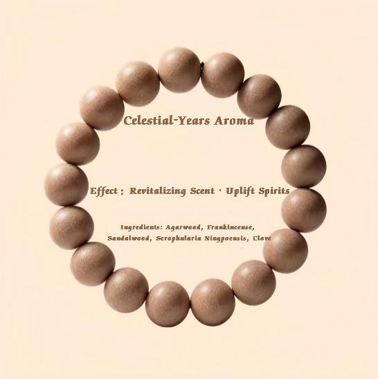 Traditional Chinese Herbal Incense Beads, Natural Handcrafted Aroma Bracelet