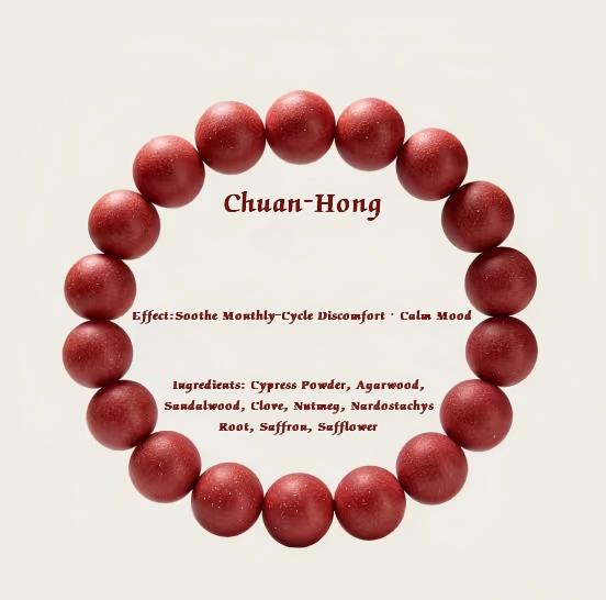Traditional Chinese Herbal Incense Beads, Natural Handcrafted Aroma Bracelet