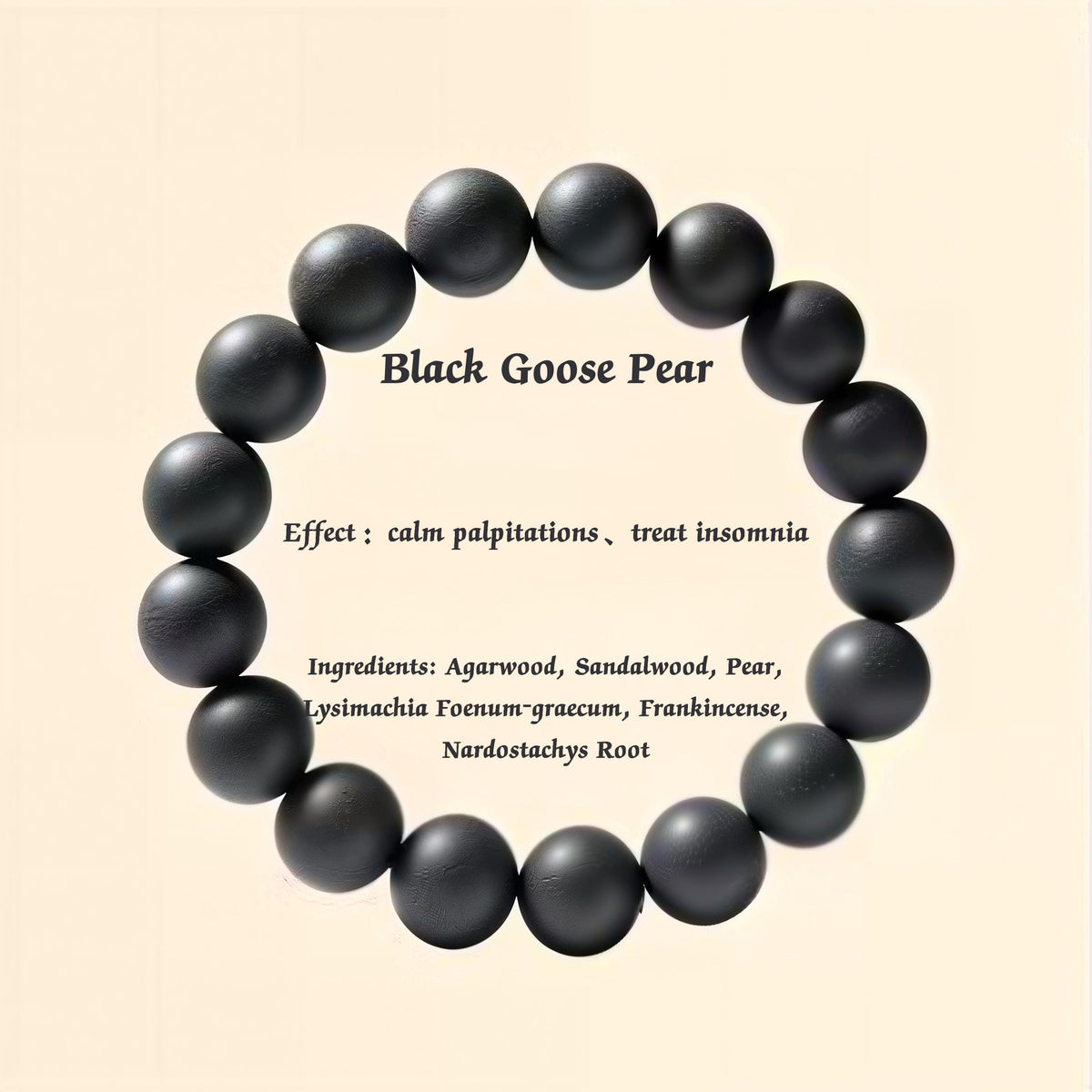 Traditional Chinese Herbal Incense Beads, Natural Handcrafted Aroma Bracelet