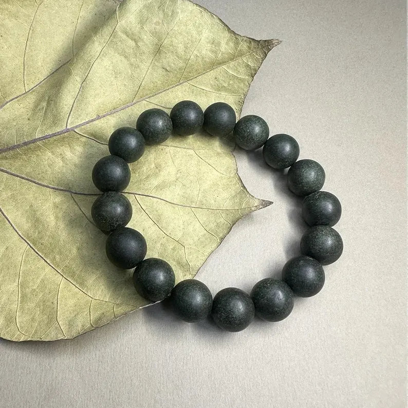Handmade Spring Green Incense Bead Bracelet