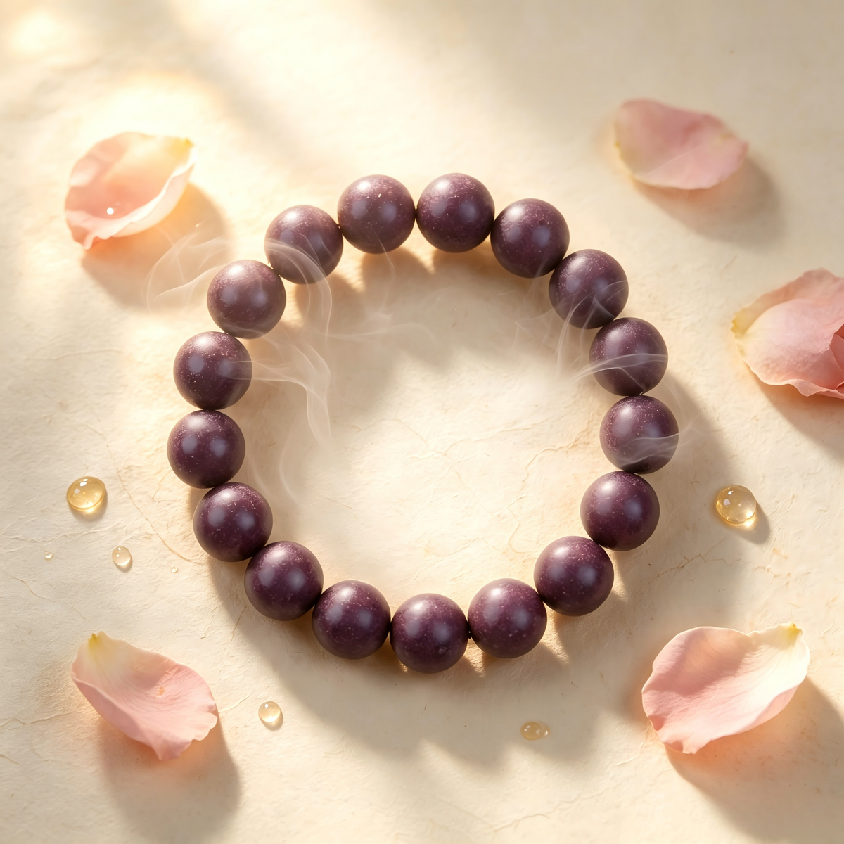 Rose & Sandalwood Aromatherapy Herbal Bead Bracelet