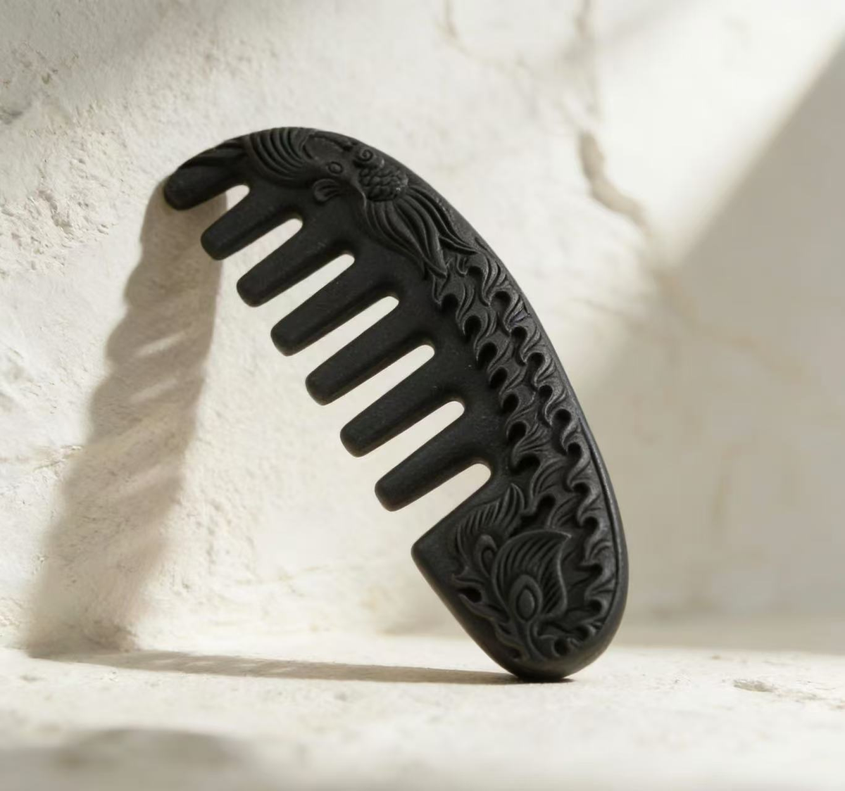 Oriental Engraved Phoenix Herbal Hair Comb