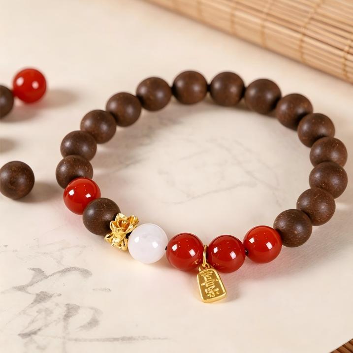 Handmade Botanical Incense Bead Bracelet