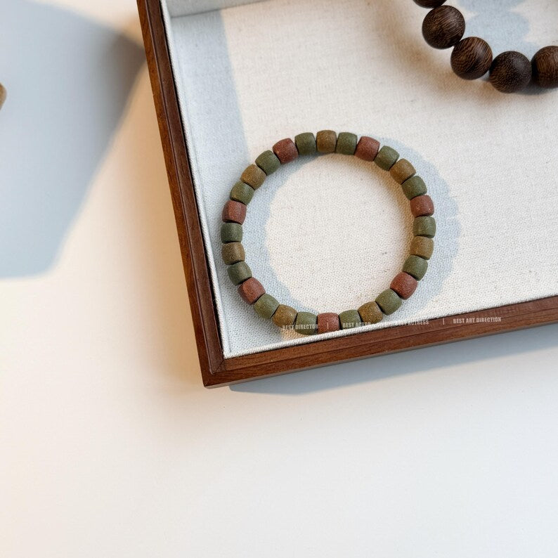 Herbal Incense Barrel Bead Bracelet