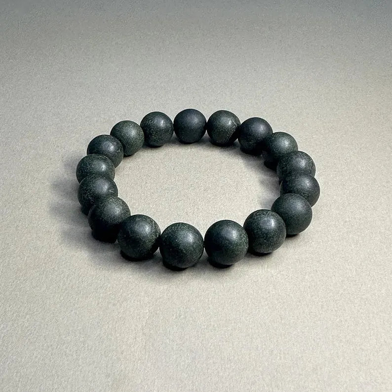 Handmade Spring Green Incense Bead Bracelet