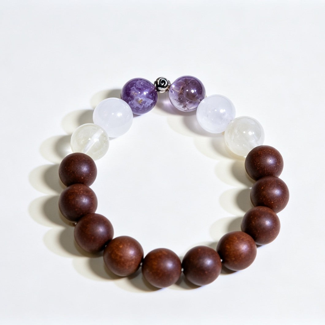 Oriental Crystal Botanical Incense Bead Bracelet