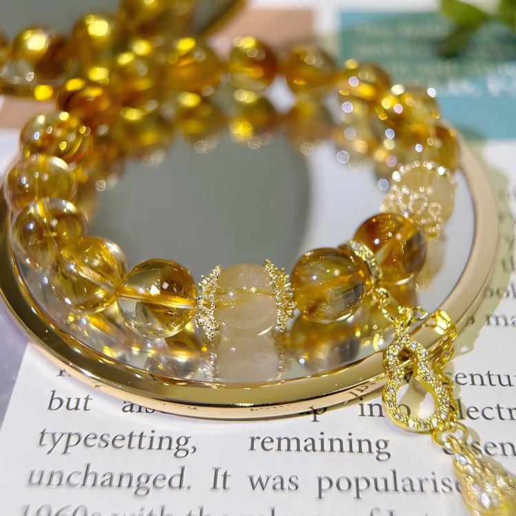 Citrine Bracelet with Gourd Charm