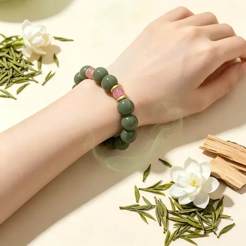 Longjing Tea Gardenia Agarwood Aroma Bracelet 