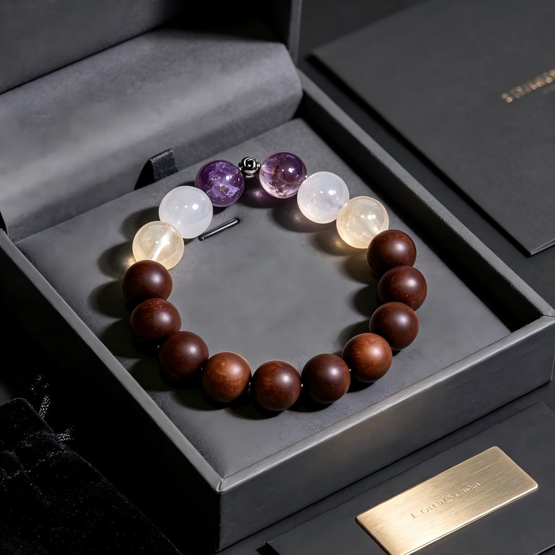 Oriental Crystal Botanical Incense Bead Bracelet
