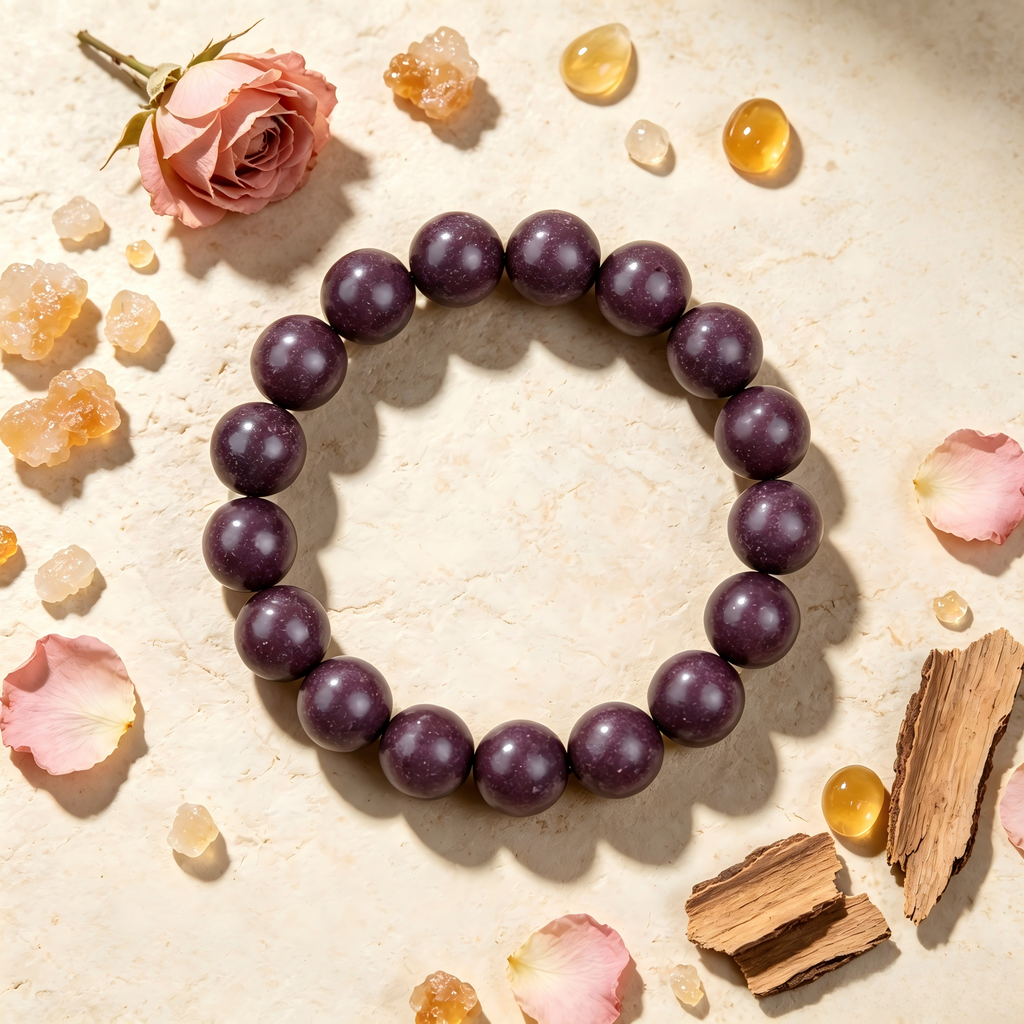 Rose & Sandalwood Aromatherapy Herbal Bead Bracelet