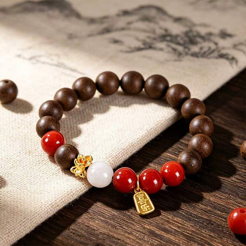 Handmade Botanical Incense Bead Bracelet