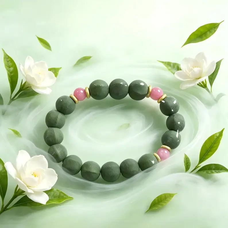 Longjing Tea Gardenia Agarwood Aroma Bracelet 